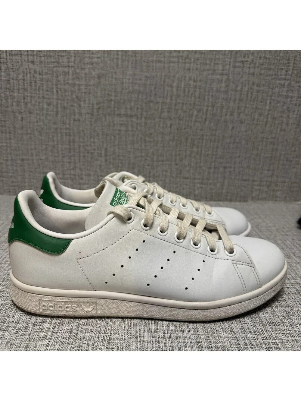 Adidas Shoes Womens Sz 8 White Green Leather Stan Smith Low Top Casual Sneakers